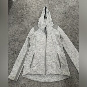 Athleta gray full zip hoodie in a women’s size S